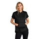 aerial view a black new era(r) womens performance terry short sleeve hoodie, image 1 of 6
