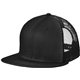 a black/ black new era (r) standard fit snapback trucker cap