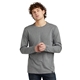 aerial view a shadow grey heather new era(r) heritage blend long sleeve crew tee, image 1 of 5