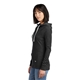 aerial view a black heather new era(r) ladies sueded cotton blend full - zip hoodie, image 1 of 4