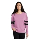 aerial view a lilac heather new era (r) womens tri - blend fleece varsity crew, image 1 of 6