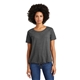 aerial view a dark graphite new era (r) womens tri - blend performance cinch tee, image 1 of 5