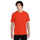 aerial view a deep orange solid new era(r) series performance crew tee, image 1 of 3