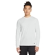 aerial view a white solid new era(r) series performance long sleeve crew tee, image 1 of 5