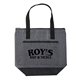 aerial view a black odyssey rpet cooler tote, image 1 of 12