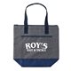 aerial view a navy odyssey rpet cooler tote, image 1 of 12