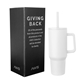 aerial view a white 40 oz aws jackson intrepid stainless steel tumbler, image 1 of 3