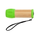 aerial view a green eco - friendly bamboo flashlight, image 1 of 2