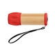 aerial view a red eco - friendly bamboo flashlight, image 1 of 2
