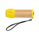 aerial view a yellow eco - friendly bamboo flashlight, image 1 of 2