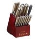 aerial view a wood oneida(r) preferred 18 piece cutlery set, image 1 of 3