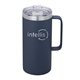 aerial view a navy blue 24oz urban peak(r) alpine vacuum mug, image 1 of 2