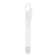 aerial view a clear 10 ml pocket hand sanitizer spray with carabiner clip, image 1 of 2