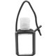 aerial view a black 0.5 oz hand sanitizer gel in silicone case, image 1 of 2
