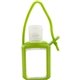 aerial view a green 0.5 oz hand sanitizer gel in silicone case, image 1 of 2