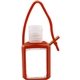 aerial view a red 0.5 oz hand sanitizer gel in silicone case, image 1 of 2