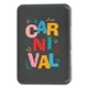 aerial view a dark gray solekick(tm) magclick(tm) 5000 mah wireless power bank, image 1 of 9