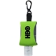 aerial view a lime .5 oz hand sanitizer gel in neoprene protector case, image 1 of 4