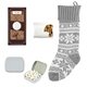 aerial view a group of chocolate stocking set, image 2 of 2