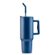 aerial view a navy 40 oz legrande recycled tumbler, image 1 of 10