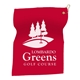 aerial view a red 15 x 18 golf towel, image 1 of 2