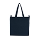 a navy blue double - handle cotton tote
