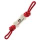 a white bone w/red bone pull n tug dog toy