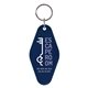a blue diamond - shaped hotel keytag