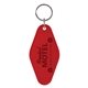 a red diamond - shaped hotel keytag