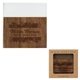 a frosted resin/acacia wood acacia wood and resin coaster