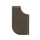 aerial view a slate gray dogear leather corner bookmark, image 1 of 2