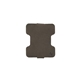 aerial view a slate gray gilder leather earbud wrap, image 1 of 2