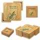 a natural bamboo wood bamboo coaster set