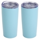 aerial view a aqua glendale 20 oz vacuum insulated stainless steel tumbler, image 1 of 2