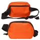 aerial view a orange atlas polyester belt bag, image 1 of 2