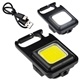 aerial view a black best buddy tools(r) northstar rechargeable cob light with magnet stand, image 1 of 3