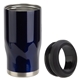 aerial view a navy vortex 4- in -1 stainless steel can cooler, image 1 of 3
