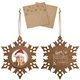 a wood w/twine cord wood photo ornament