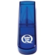 aerial view a translucent blue pill cutter and case, image 1 of 2