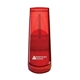 aerial view a translucent red pill cutter and case, image 1 of 2