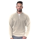 a cream bayside unisex usa made quarter - zip pullover sweatshirt