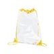 a yellow bagedge pvc clear drawstring bag