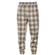 a grey/ steel burnside unisex flannel jogger