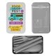 a gray utensils in a gray and white tin on the go reusable utensil kit