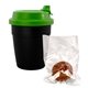 aerial view a green travel hot chocolate bomb cup, image 1 of 2
