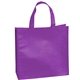 aerial view a purple textured non woven tote bag, image 1 of 2
