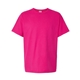 aerial view a peony pink comfortwash by hanes mens garment - dyed t - shirt, image 1 of 3