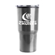 aerial view a silver the carova - 18 oz stainless steel shell auto tumbler, image 1 of 2