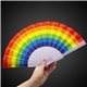 aerial view a rainbow 9 rainbow folding fans, image 1 of 3