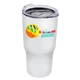 a white the expedition - 18 oz digital stainless steel auto tumbler
